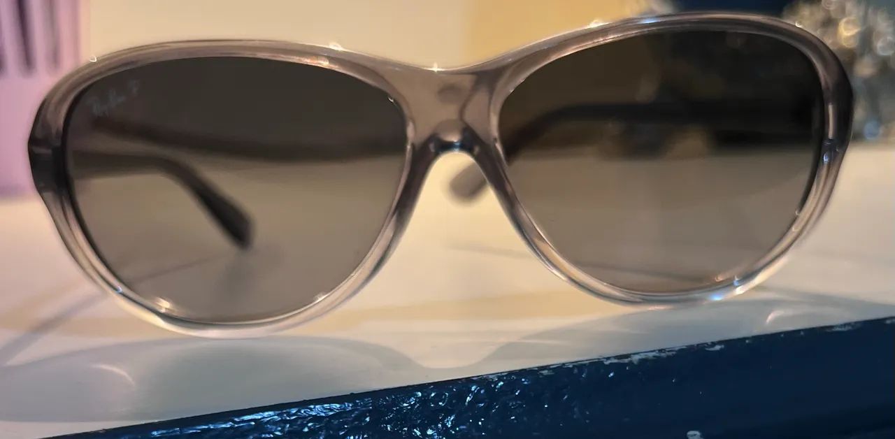 Óculos de Sol Ray-Ban Original Transparente Fumê - Lentes Polarizadas - Foto 4