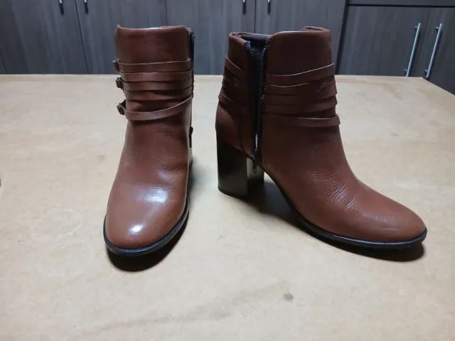 Bota couro marrom feminina 36 - Foto 3