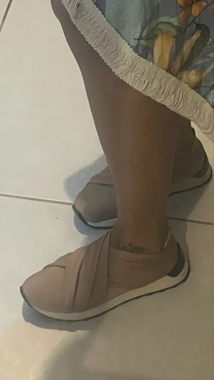 Tênis feminino usaflex bege - Foto 5