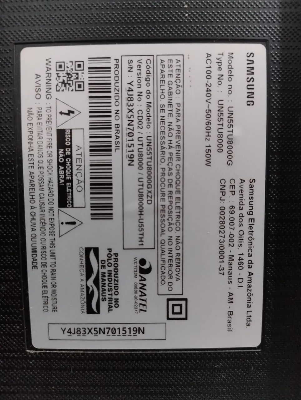 Smartv Samsung 4k 55 polegadas ( COM DEFEITO ) - ( LEIA A DESCRIÇÃO ). - Foto 5