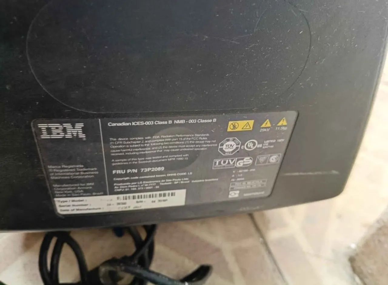 Monitor CRT IBM de tubo, não funciona  - Foto 2