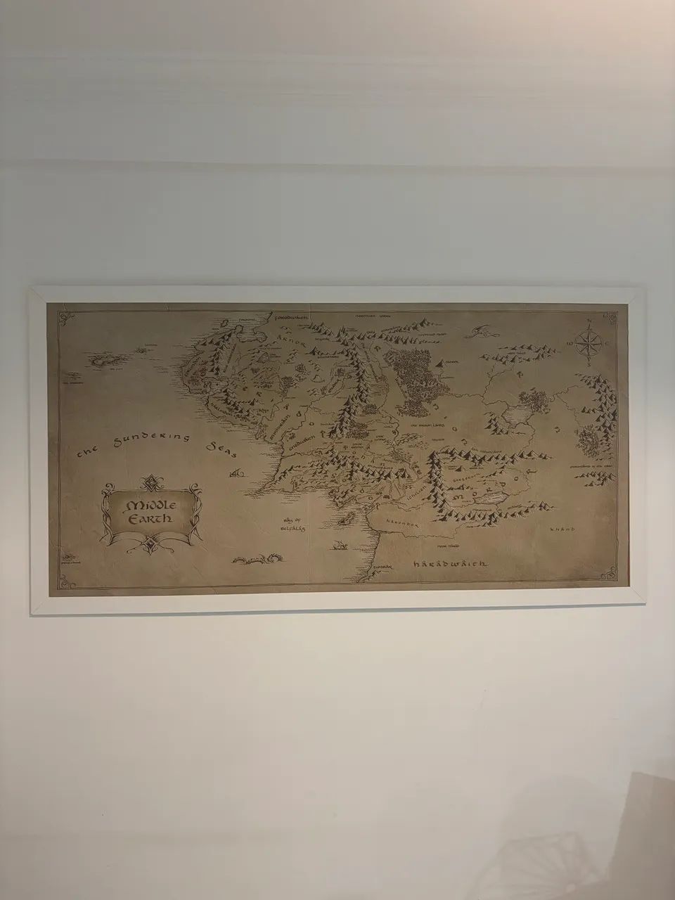 Quadro Mapa da Terra Média - mais de 2m