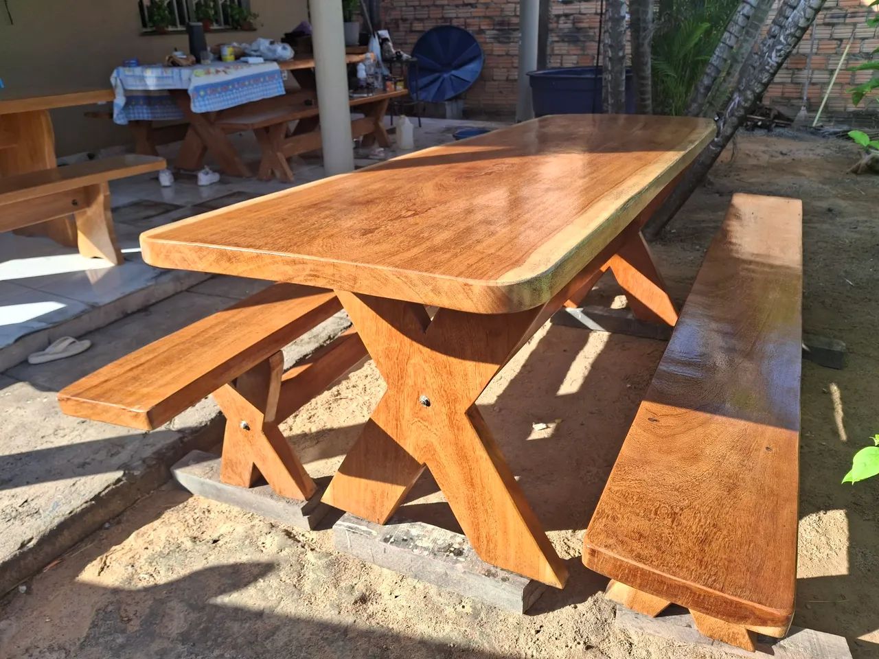 Mesa rustica medindo 2.50x80 - Foto 3