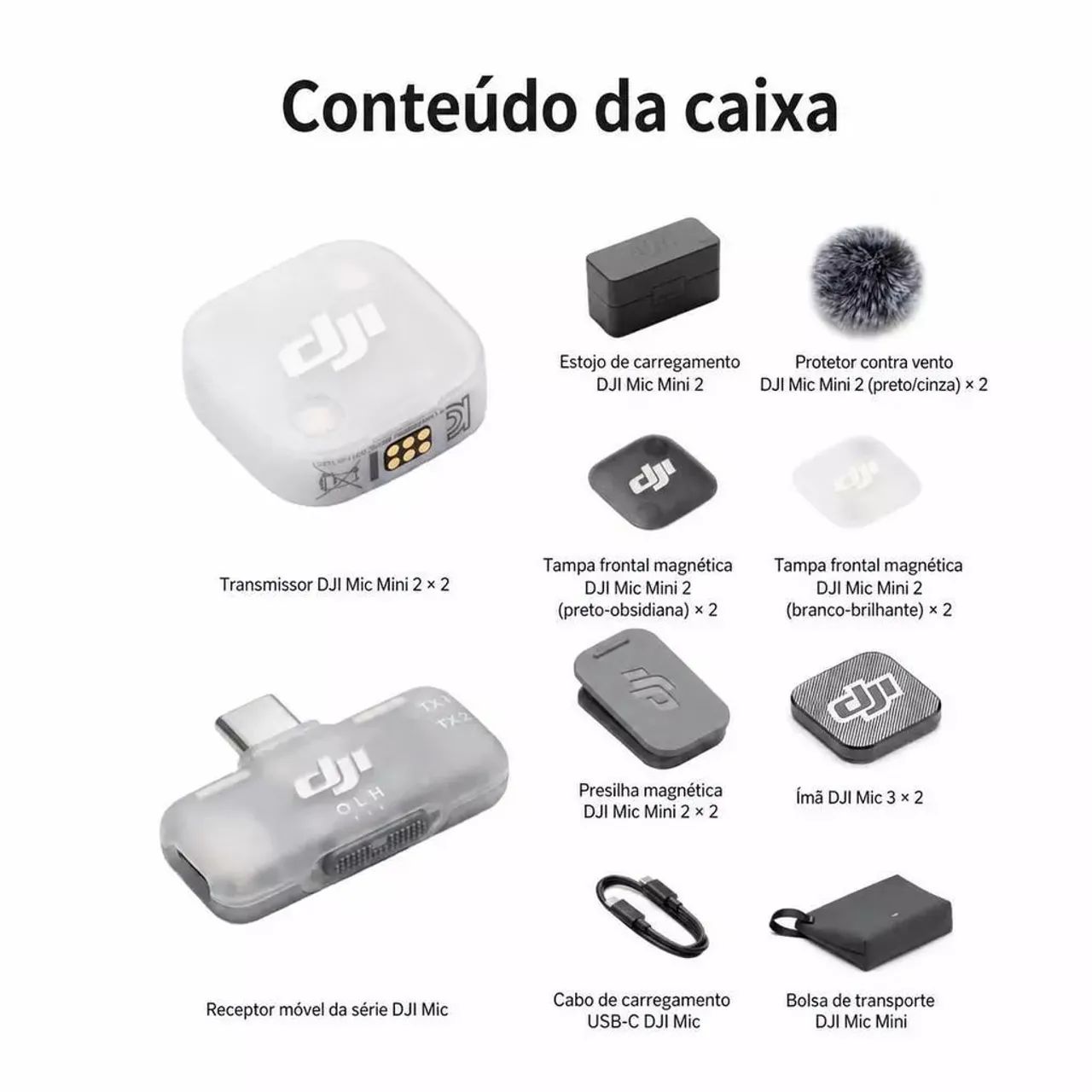 Microfone Dji Mic Mic 2 - Lacrado  - Foto 2