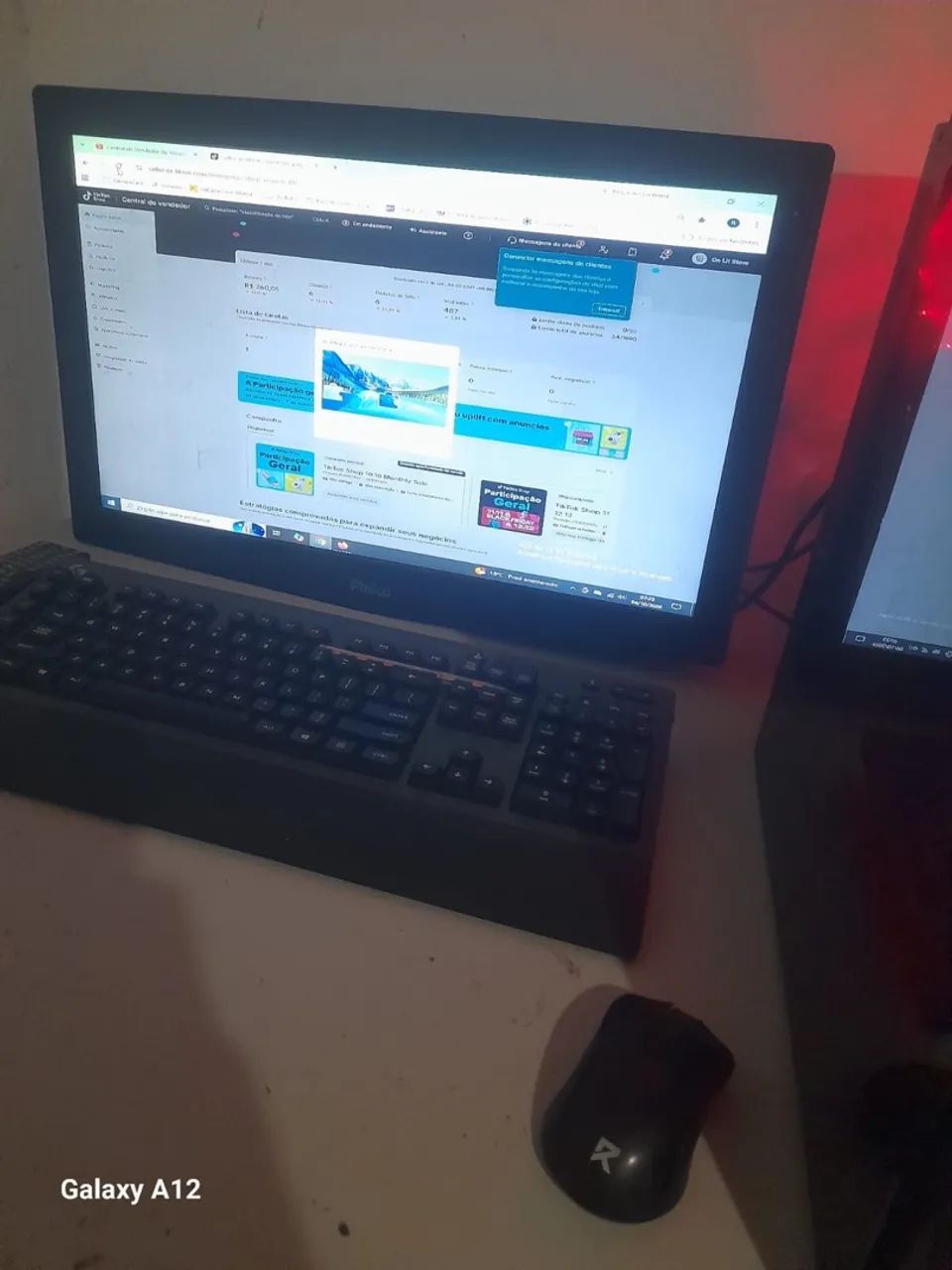 Pc Gamer i5 SSD Ddr4 Monitor 24 Polegadas CPU Acrílico Led Teclado e Mouse Sem Fio Wi-Fi - Foto 4