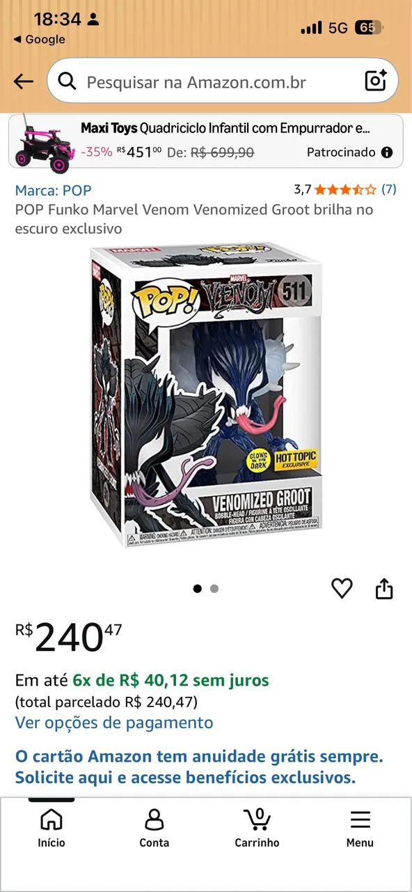 Funko pop venom groot  - Foto 2