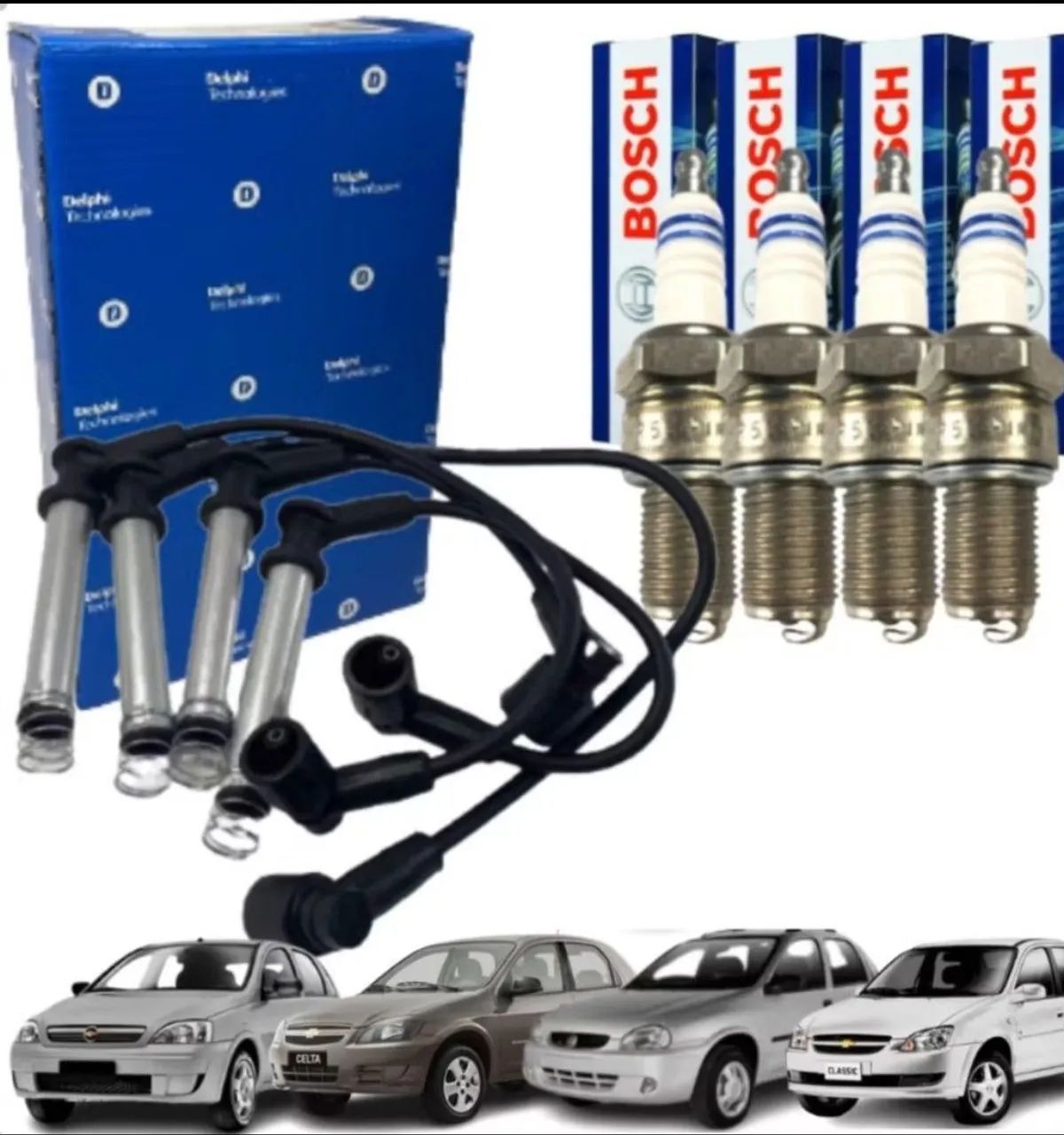Kit Cabo Delphi E Vela Bosch Original Celta Corsa Classic