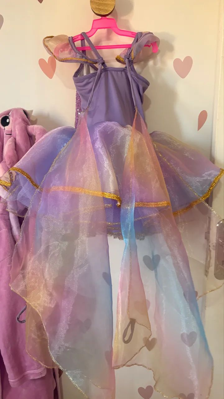 Fantasia Infantil de Bailarina/Fada Lilás com Paetês - Tam. 3 a 6 anos - Foto 3