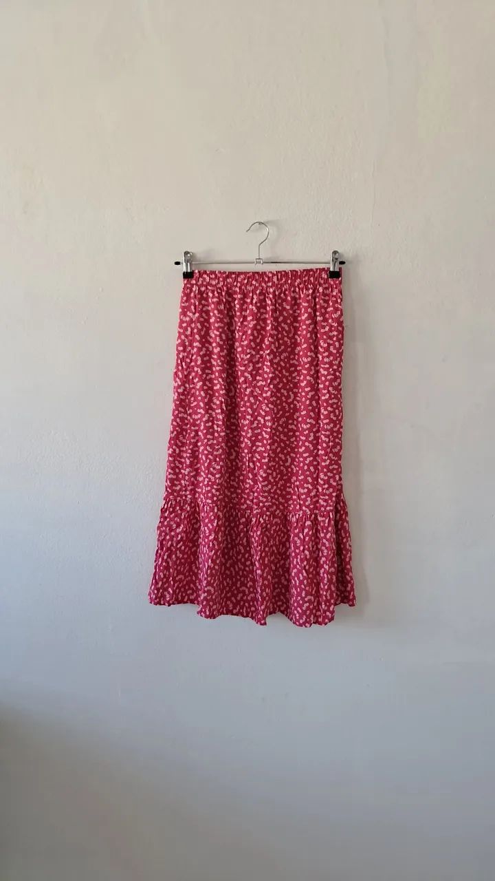  Imperdivel Saia longa Vermelha - Foto 3
