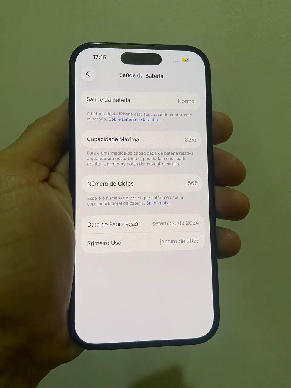 IPHONE 15 128 GB ÚNICO DONO - Foto 4