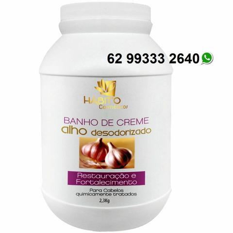 Tratamento Banho de Creme de 2,3 Kg Alho Desodorizado. Hábito Cosméticos