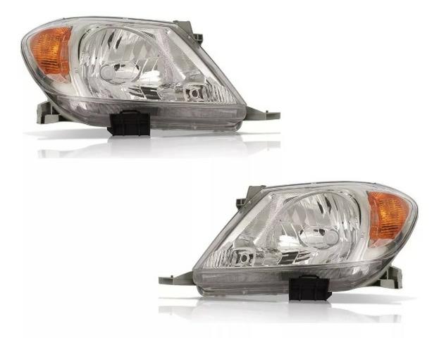 Par Farol Foco Simples Cromado Hilux 2005 2006 2007 2008 - Foto 2