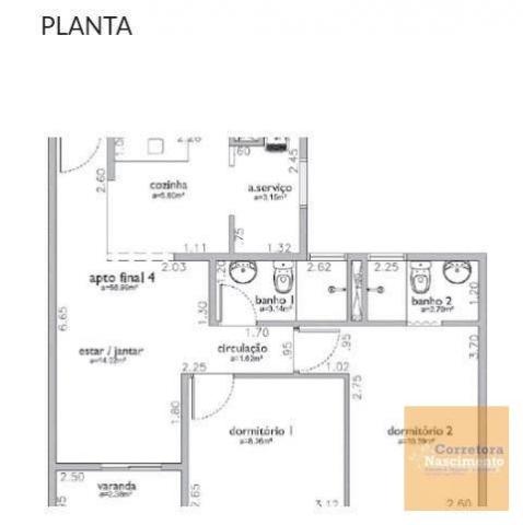 AP0927 - Apartamento com 2 dormitórios à venda, 59 m² por R$ 270.000 - Jardim das Indústri - Foto 19