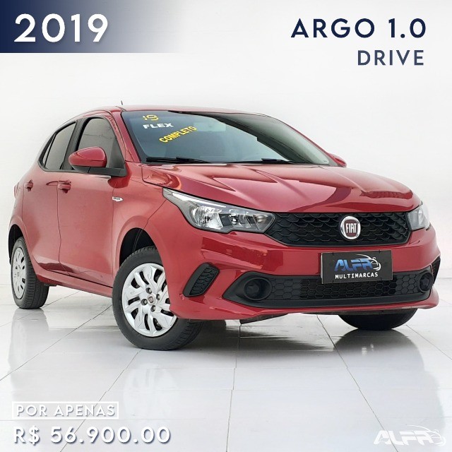 FIAT ARGO DRIVE 1.0 FLEX / 2019 COMPLETO !! APENAS 26 MIL RODADOS !!