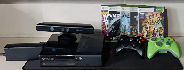 Xbox 360 Slim 4Gb + Sensor Kinect Usado - Mundo Joy Games - Venda