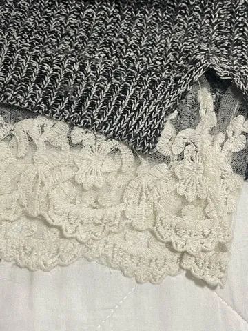 Sueter preto e branco trico - Foto 4