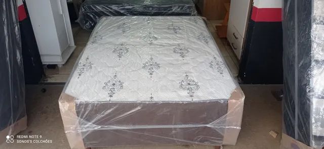 CAMA BOX CASAL ESPUMA SELADA NOVA  - Foto 2