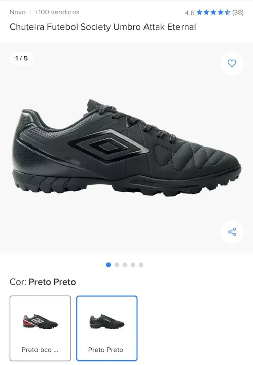 Chuteira society 45 umbro 