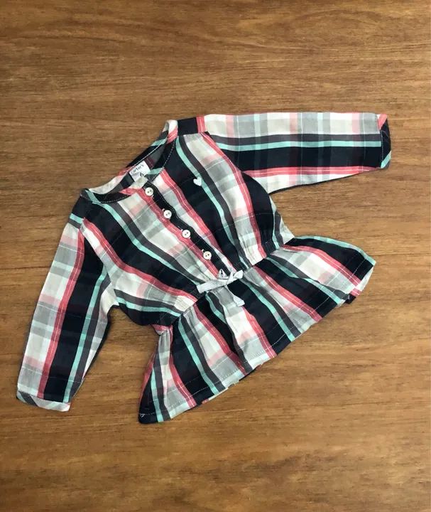 Camisa xadrez carters bebê menina 6 meses