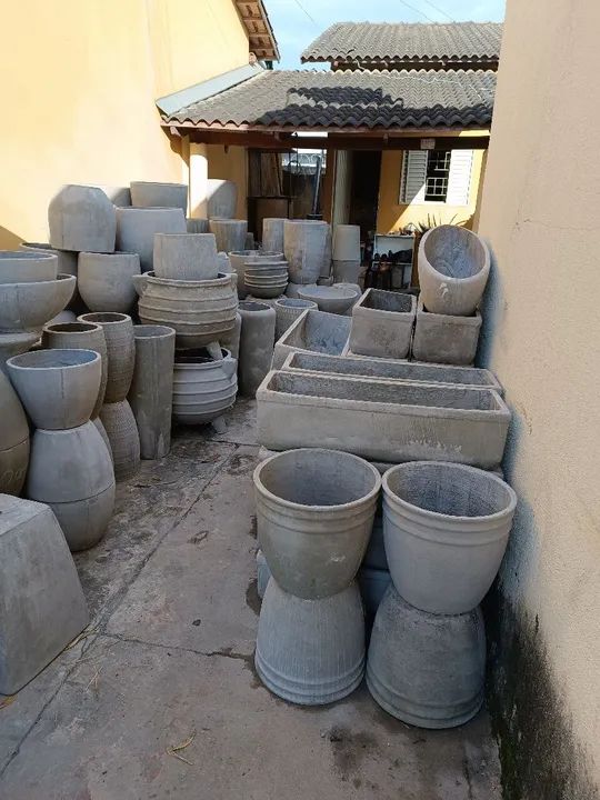 Vasos de cimento com fibra para jardim  - Foto 3
