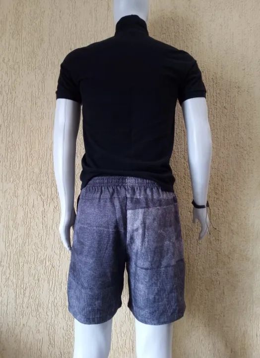 Short Masculino Cinza Marmorizado - Tam M