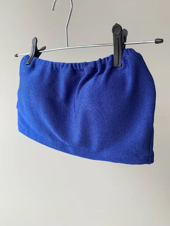 Top Azul P com Bojo Brilhoso