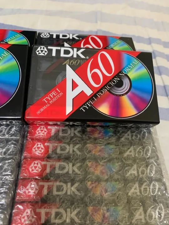 Fitas Cassete TDK A60 lacradas. - Foto 2