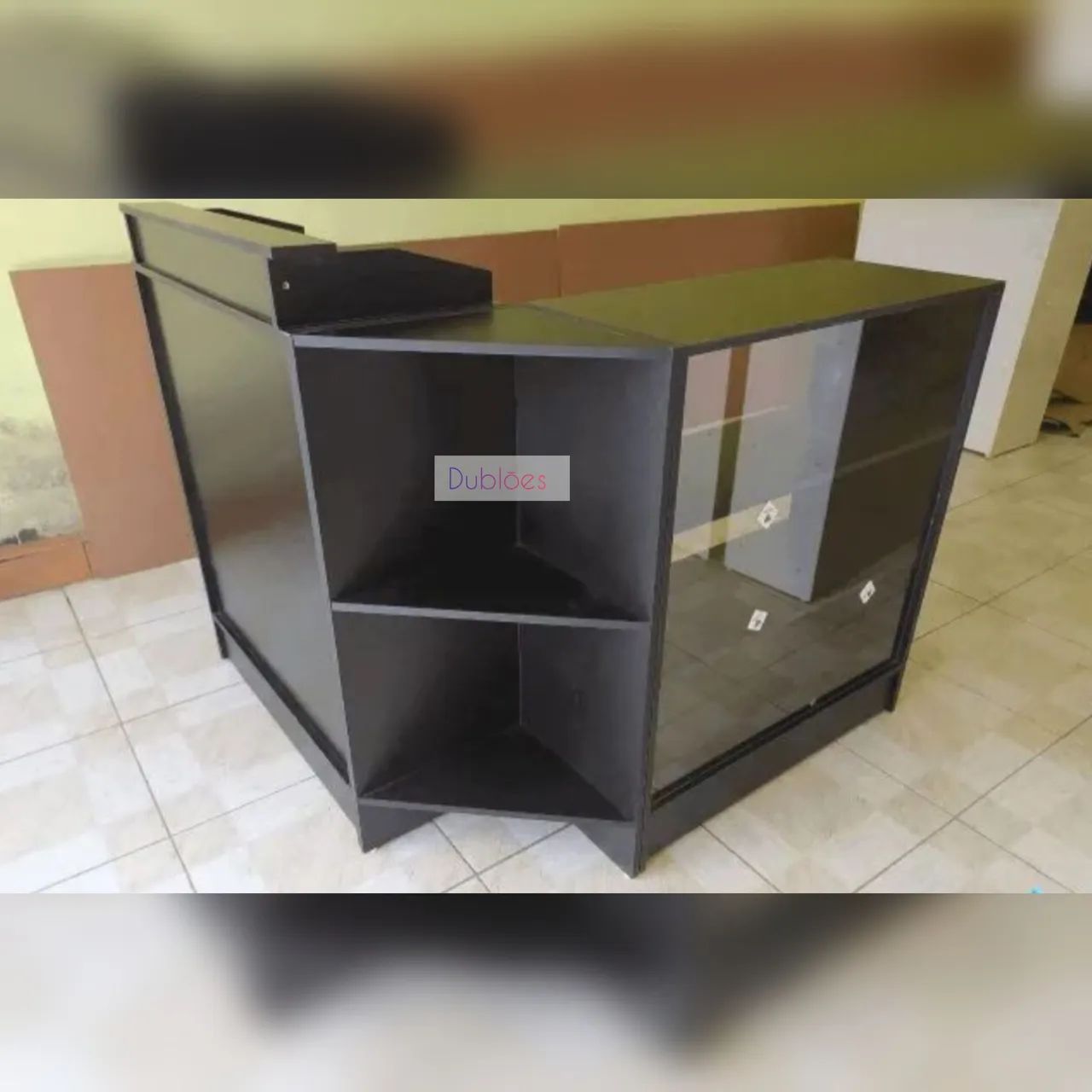 Balcão caixa+vitrine em L promoção imperdível 