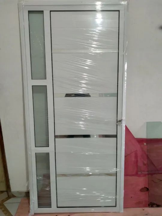 Porta de alumínio branco Linha 25 - Foto 2
