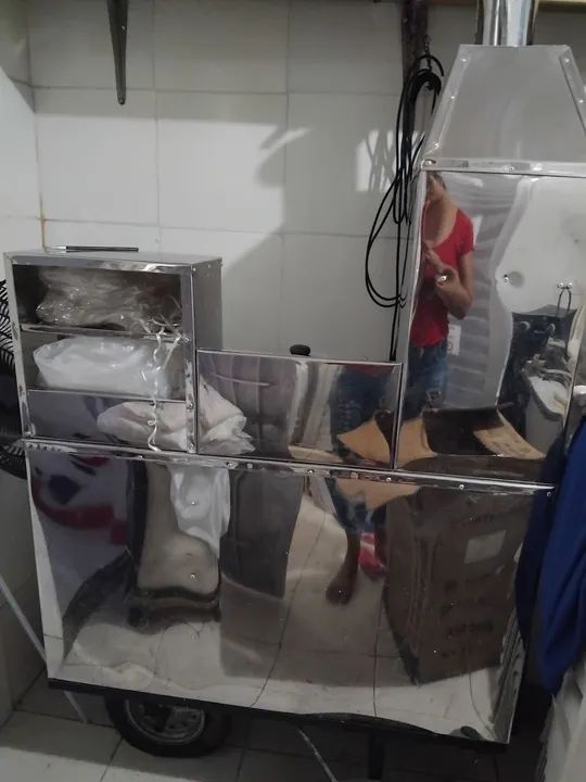 Carrinho de Lanches em Aço Inox - Ideal para seu Negócio! - Foto 2