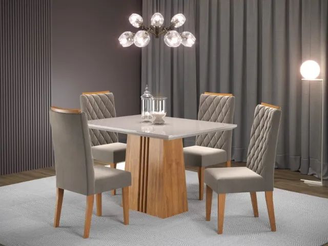 Mesa com 4 cadeiras Sidnéy