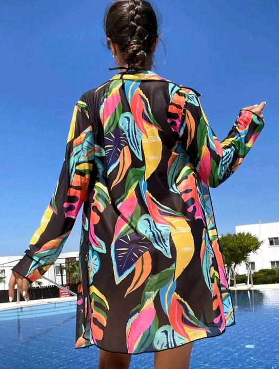 Saída de praia estampada