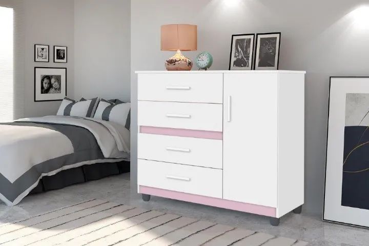 Cômoda Pietra 4 Gavetas + 1 Porta! Frete e montagem grátis.  - Foto 2