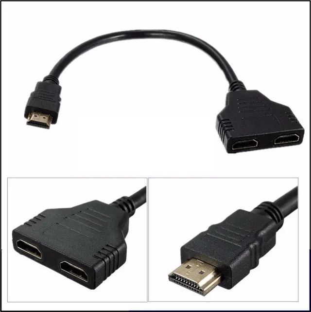 Cabo Hdmi Divisor Duplicador Y 1 Macho P/ 2 Fêmea