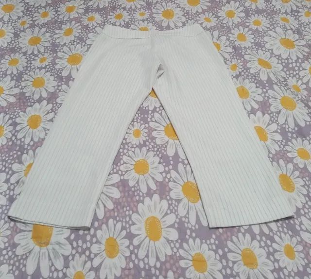 Calça Branca com listras tamanho P usada. - Foto 5