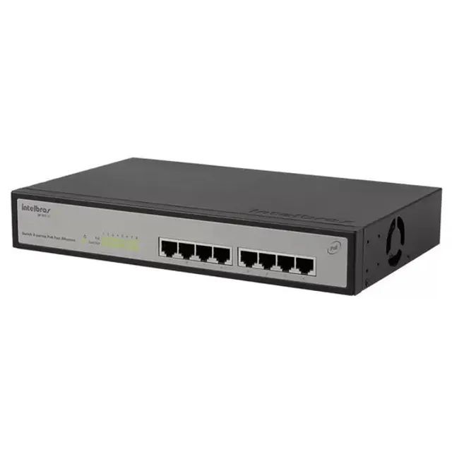 Switch 08 Portas Intelbrás SF802AF 10/100 Mbps Poe Ativo  - Foto 3