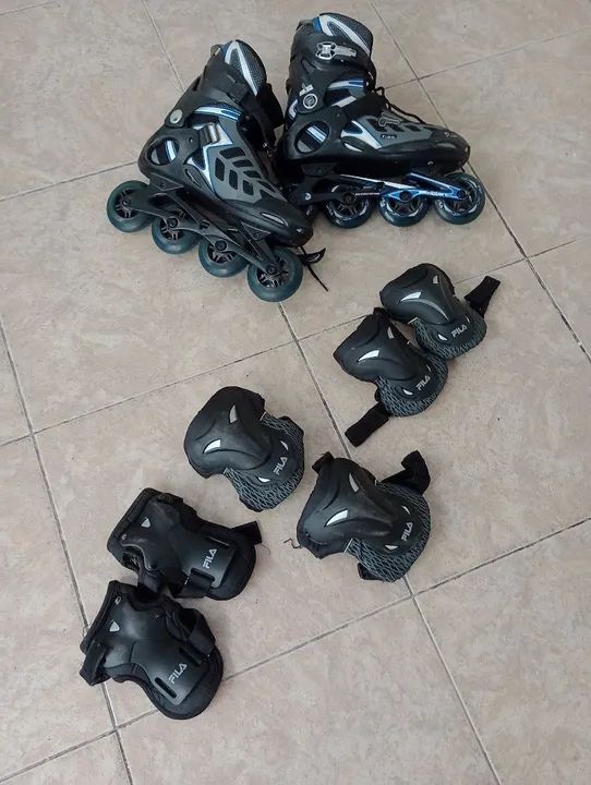 Patins Fila com Kit de Proteção