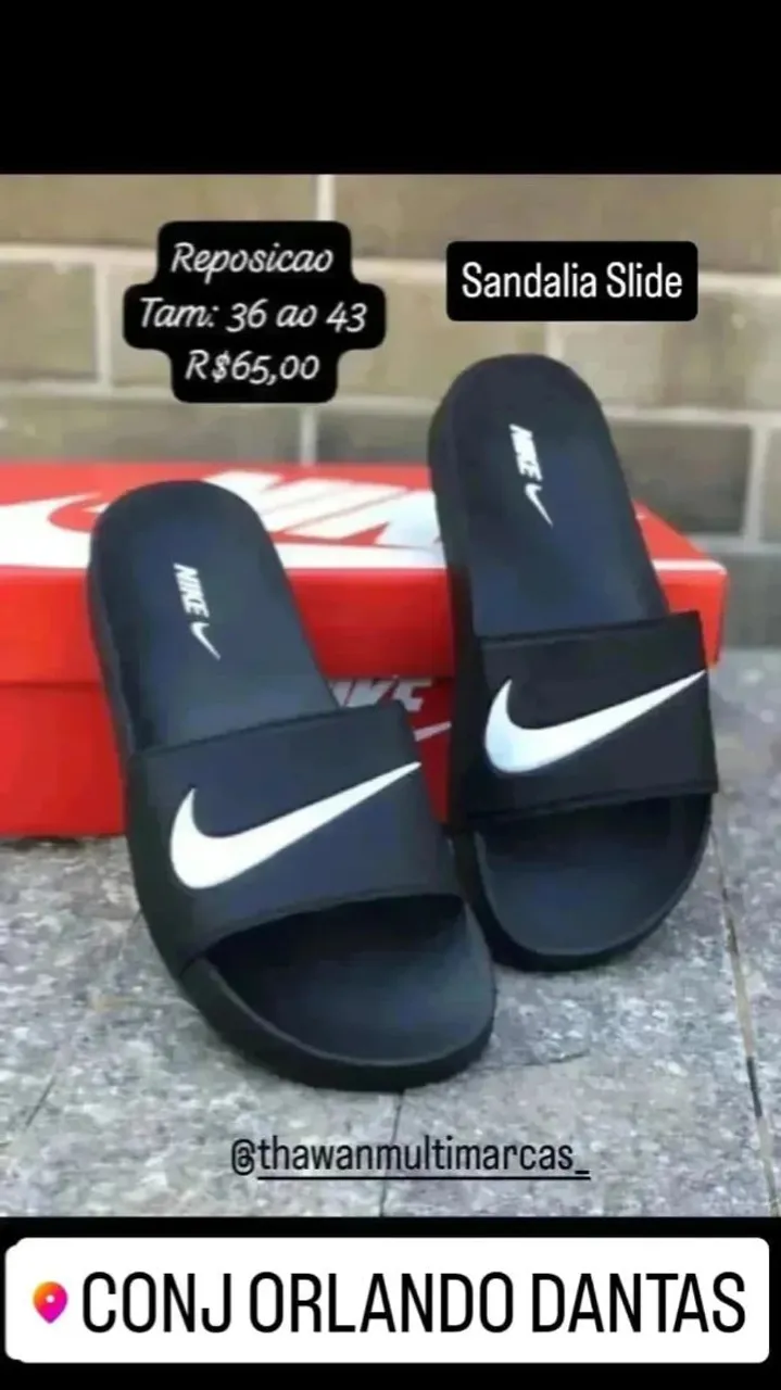 Sandália Slide Nike - Diversas numerações