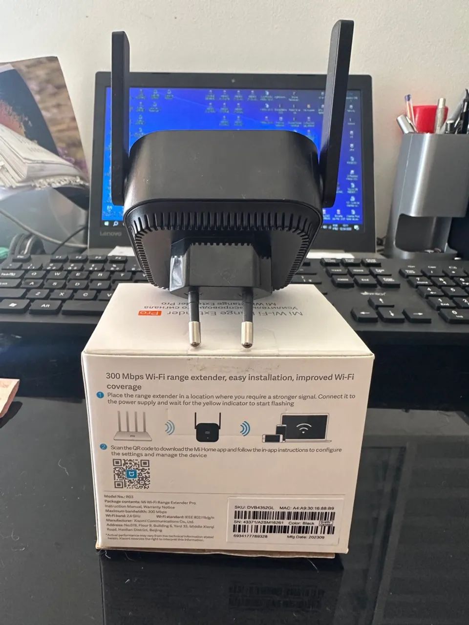 Repetidor Xiaomi Mi Wi-Fi Range Extender Pro CN R03 preto - Foto 3