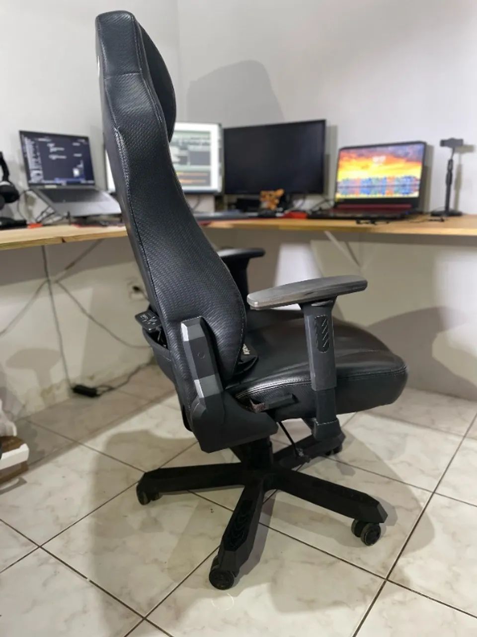 Cadeira Gamer MaxRacer Bunker Massagem SMI Regen Preta - Foto 2