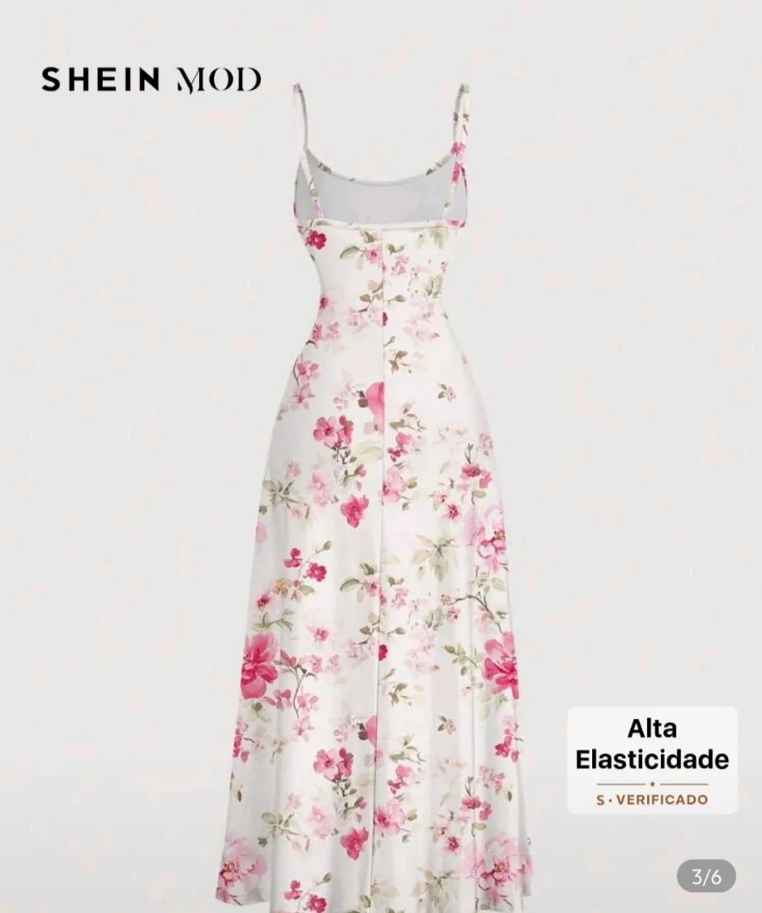 Vestido longo floral branco - Foto 2