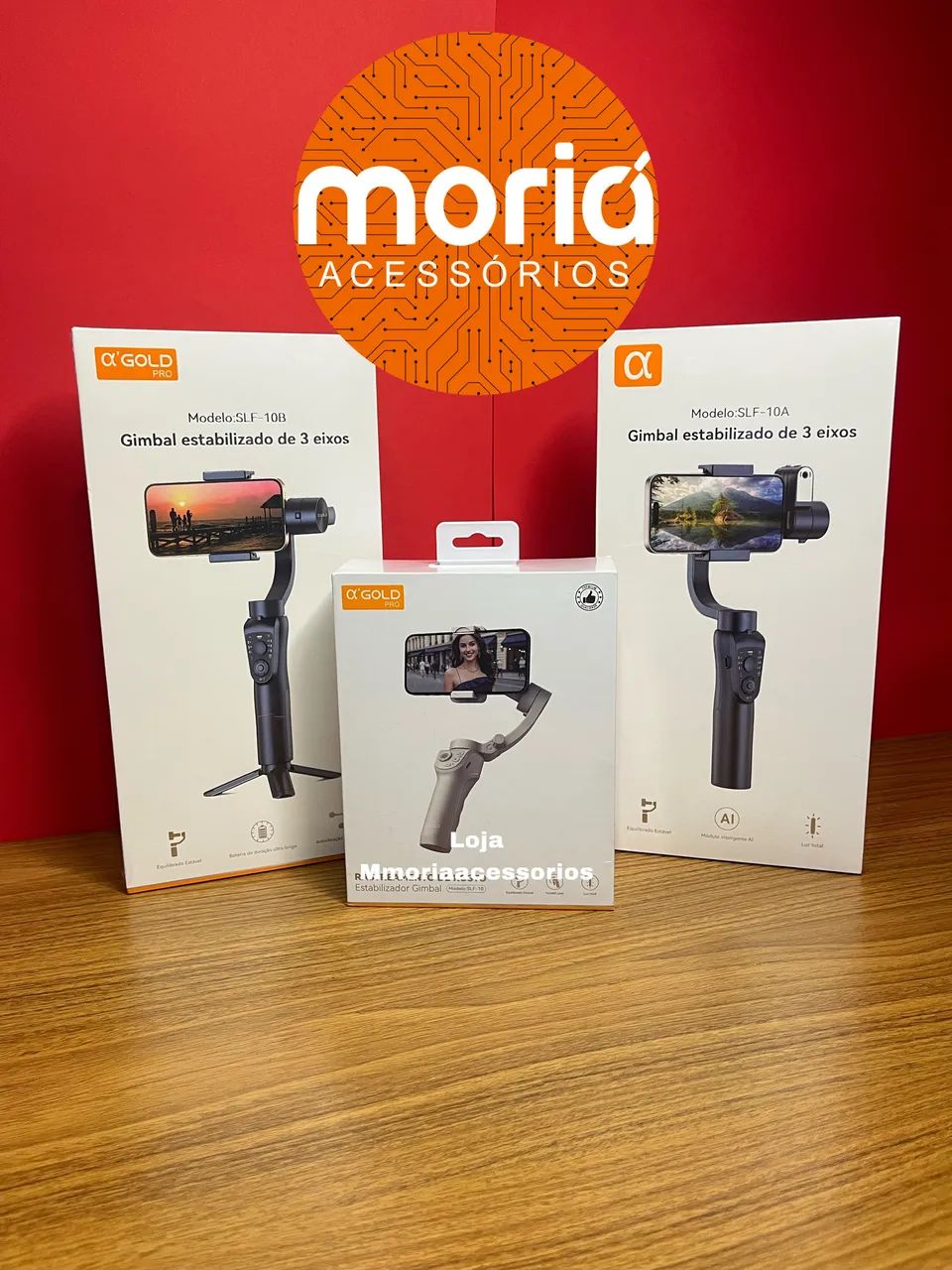 Estabilizador Celular Gimbal 3 Eixos Para Tripé la Video Estabilizador Câmera 360  - Foto 4