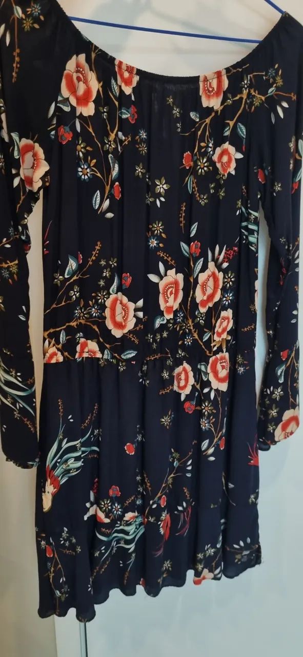 Vestido estampado com cós de elástico - Foto 3