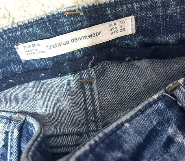 calça jeans zara 34 - Foto 3
