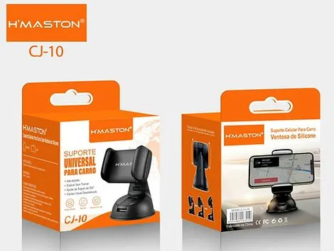 Suporte Universal para Celular H'MASTON CJ-10 - Ventosa de Silicone