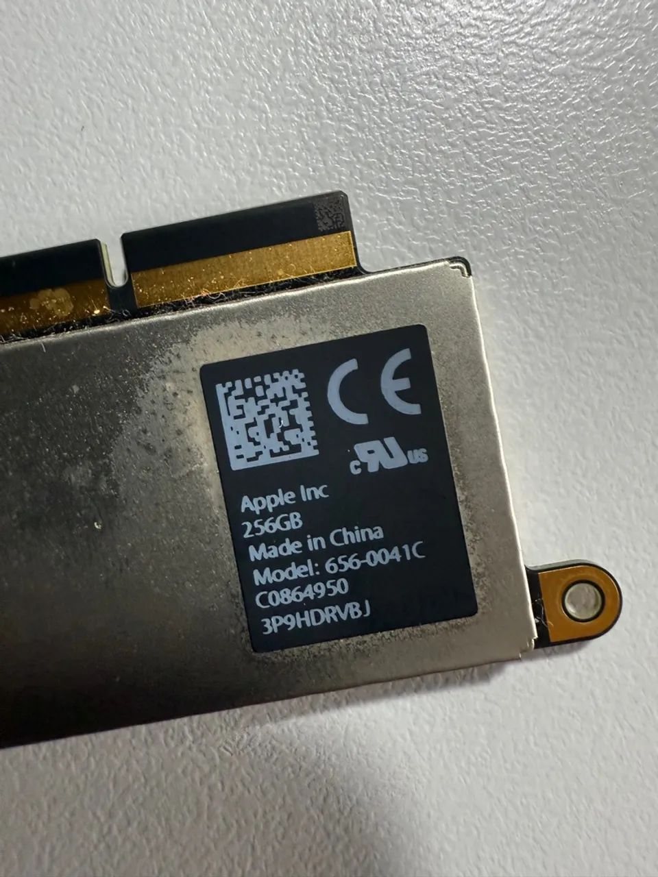 SSD original Apple 256GB de 2016 - modelo  A1708
