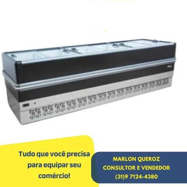 Ilha de Congelados Preta Polar Light 220v 