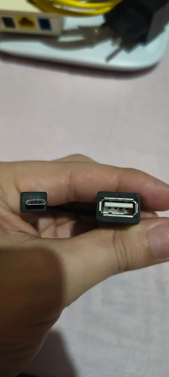 Cabo OTG para utilização de pen drive no celular ou tablet com porta Micro USB ou Tipo C. - Foto 2