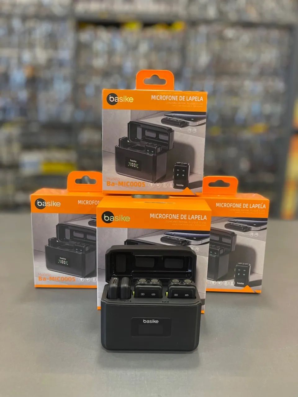 Microfone Lapela Basike Ba-MIC0005 - Sem Fio - Duplo - Foto 4