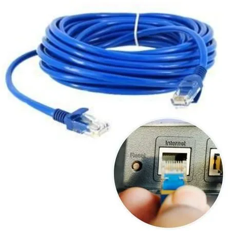 Cabo de Rede RJ45 Cat 5e 10 Metros Azul